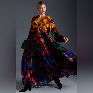 NWOT Anthropologie Siddhartha Bansal Button-Front Maxi Dress. Size Small.